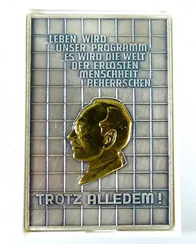 DDR NVA Plakette Offiziershochschule Karl Liebknecht in OVP