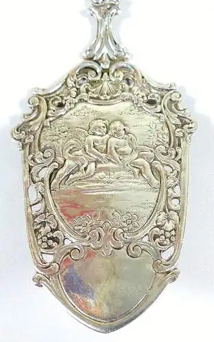 Tortenheber aus massivem 800 Silber mit Putto und Kindern
