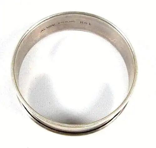 seltener ALVIN Serviettenring  aus 925 Silber mit Monogramm G.L.B.