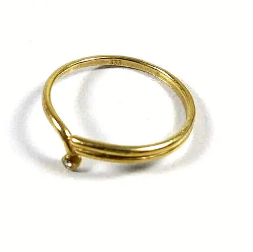 Ring aus 333 Gold mit Diamant  0,02 ct.  Größe 53