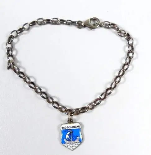 Armband aus 925 Silber mit Anhänger Bad Schandau aus Sterling Silber