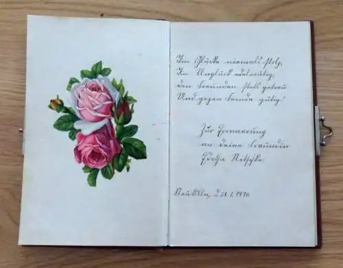 Poesie Album mit Lackbildern Berlin Neukölln 1916 bis 1923