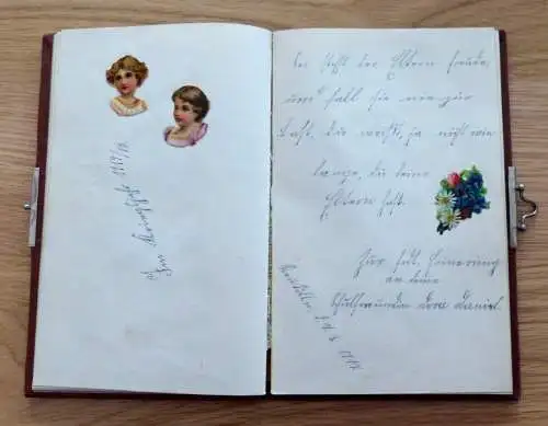 Poesie Album mit Lackbildern Berlin Neukölln 1916 bis 1923