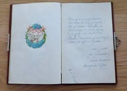 Poesie Album mit Lackbildern Berlin Neukölln 1916 bis 1923