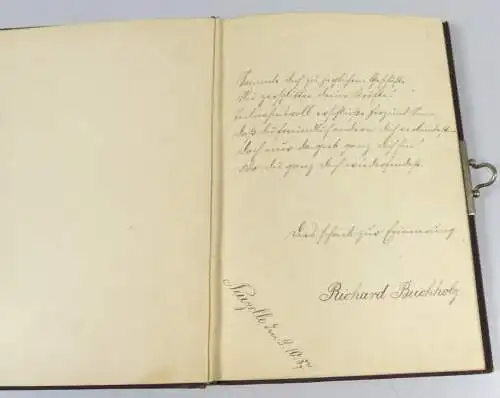 Poesie Album der Emma Teschendorff aus Neuzelle 1887