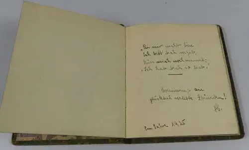 Poesiealbum von 1925 mit 50 beidseitig beschriebenen Seiten