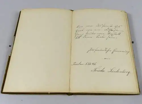 Poesie Album Prenzlau ab 1894 mit vielen Eintragungen und vielen Bildern