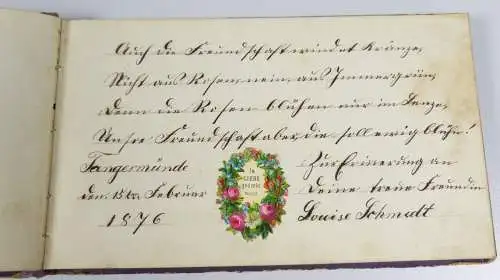 sehr schönes Oblaten Album von 1876 Tangermünde