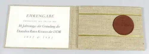 DDR Ehrengabe 30. Jahrestag der Gründung des Deutschen Roten Kreuzes der DDR