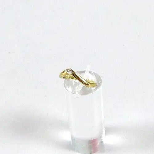 sehr alter Ring aus 333 Gold mit Diamant 0,02 ct., Gr. 53