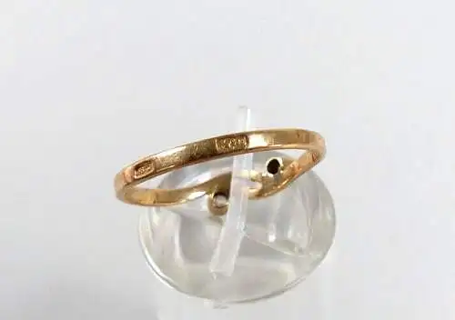 Ring aus 583 Gold russisch mit Zirkonia, Gr. 57