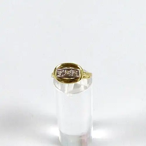 Ring aus 585 Gold mit Diamanten 0,04 ct., Gr. 57