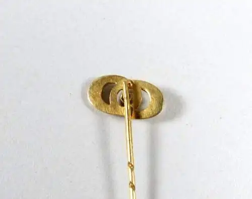 Krawattennadel aus 585 Gold mit Saphir