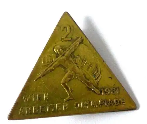 original altes Abzeichen Wien 1931 Arbeit Olympiade