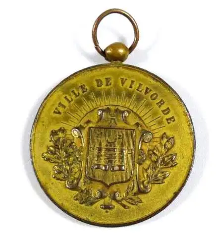 Französische Medaille von 1898 Ville de Vilvorde