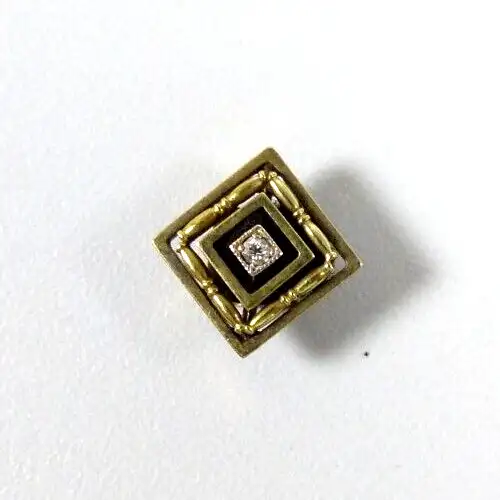 Schieber für Damenuhrenkette aus 585 Gold mit Diamant 0,01 ct.