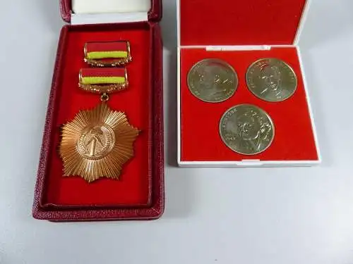 3 Medaillen MfS und VVO in Bronze in OVP