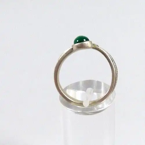 Ring aus 925 Silber  mit Malachit  Größe 56