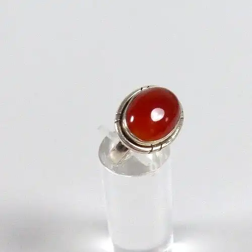 Ring aus aus 925 Silber mit Bernstein Amber Größe 54