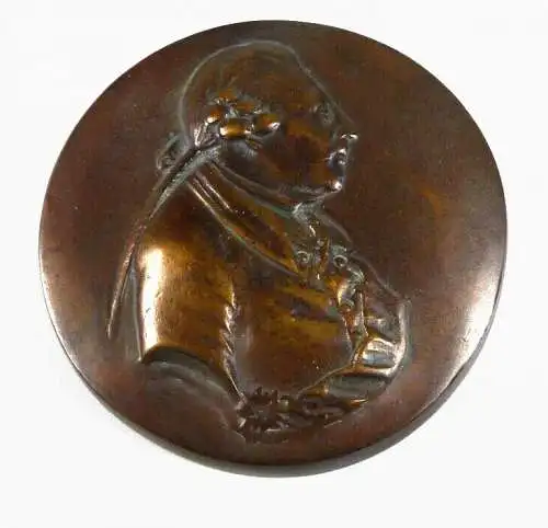 Bronze Medaille Plakette Reliefbild alter Fritz