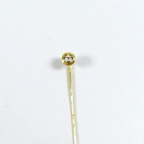 Krawattennadel aus 585 Gold mit 3 kleinen Diamanten 0,05 ct.