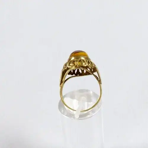 Ring aus 333 Gold mit  Bernstein/Amber Größe 55