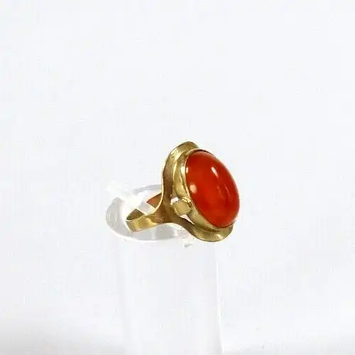 Ring aus 333 Gold mit  Bernstein/Amber Größe 52