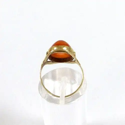 Ring aus 333 Gold mit  Bernstein/Amber Größe 52