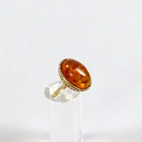 Ring aus 333 Gold mit  Bernstein/Amber Größe 58