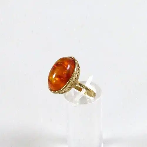 Ring aus 333 Gold mit  Bernstein/Amber Größe 58