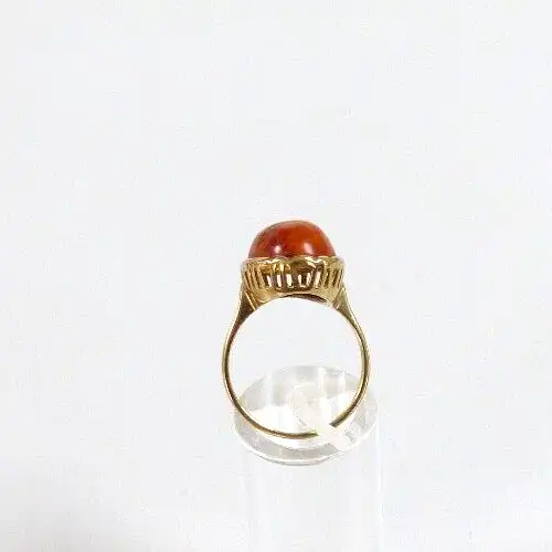 Ring aus 333 Gold mit  Bernstein/Amber Größe 58