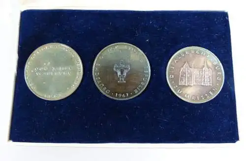 DDR 3 Medaillen in OVP Wartburg Albrechtsburg und Moritzburg von 1967