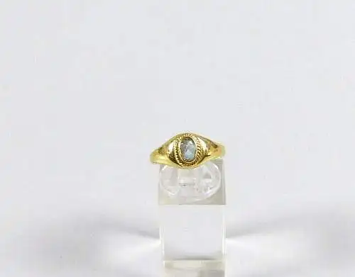 Ring aus 585 Gold mit Aquamarin  Größe 64