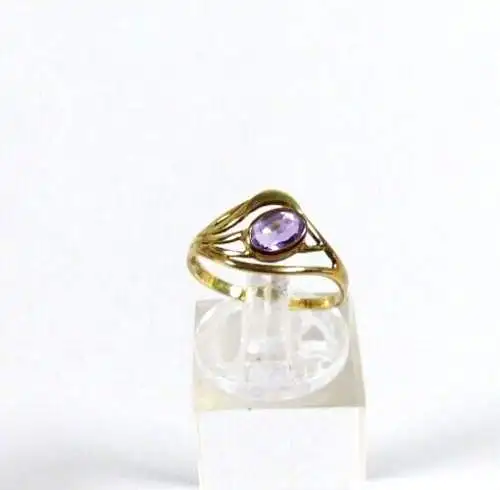 Ring aus 333 Gold mit Amethyst  Größe 53