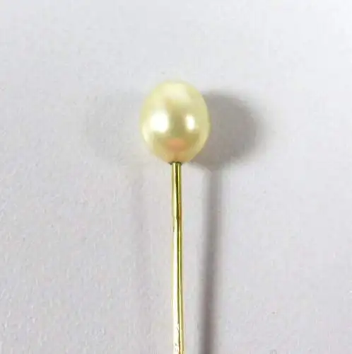Krawattennadel aus 585 Gold mit großer Perle