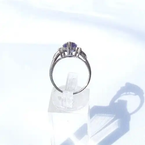 Ring  aus 925 Silber  mit Amethyst Größe 55