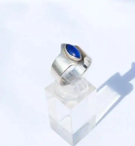 Ring  aus 925 Silber mit blauem Stein  Größe 58