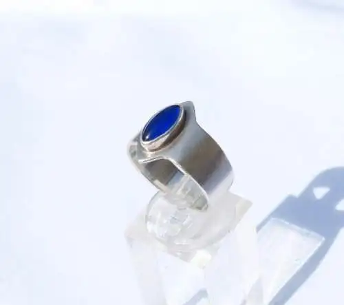 Ring  aus 925 Silber mit blauem Stein  Größe 58