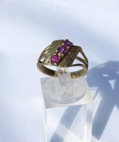 Ring  aus 835 Silber vergoldet mit Amethyste  Größe 52
