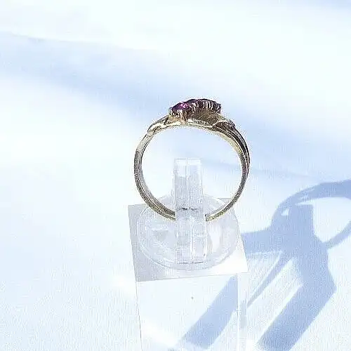 Ring  aus 835 Silber vergoldet mit Amethyste  Größe 52