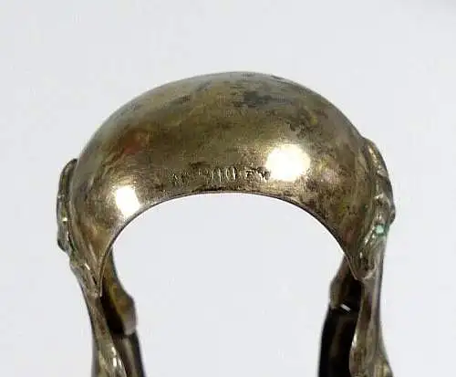 Gründerzeit Zuckerzange aus massivem 800 silber um 1900