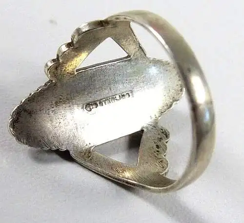 Ring  aus Sterling Silber mit Malachit  Größe 54