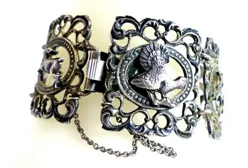 Armband aus 925 Silber mit Tiermotiven signiert BAB