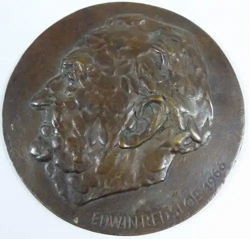Große Bronze Medaille Edwin Redslob 1966 signiert und nummeriert