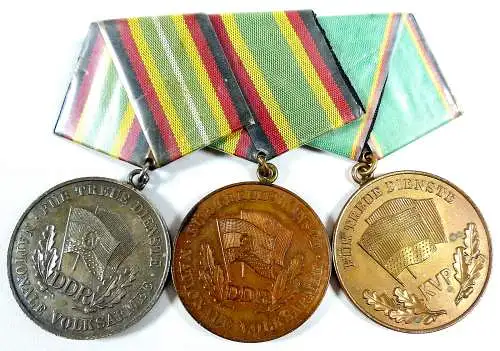 DDR original Ordensspange Bartel 135 a Nr. 000836; 151 und 150c in 900 Silber