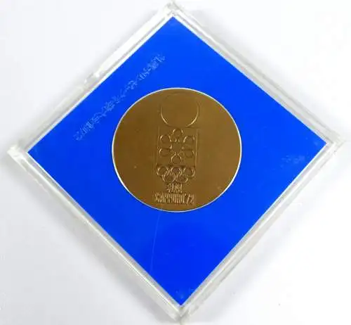 alte Teilnehmer Medaille Olympische Winterspiele Sapporo 1972 in OVP Rarität