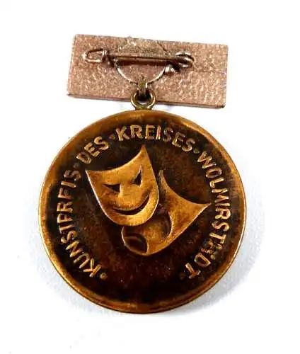 original alte Medaille Kunstpreis des Kreises Wolmirstadt