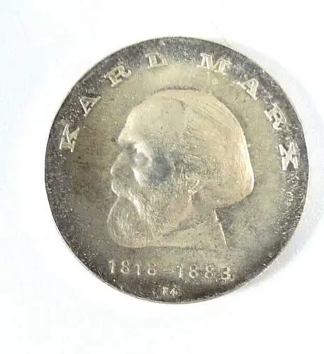 DDR 20 Mark Silber Karl Marx 1968