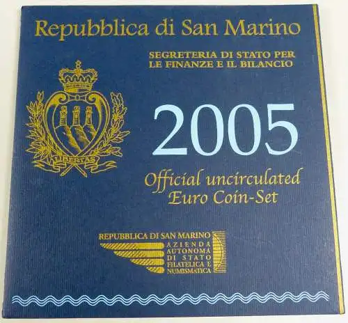 Euro KMS San Marino 2005 inklusive 5 Euro Silbermünze in OVP