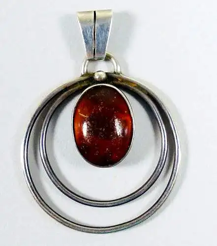 original alter Bernsteinanhänger Amber aus 800 Silber